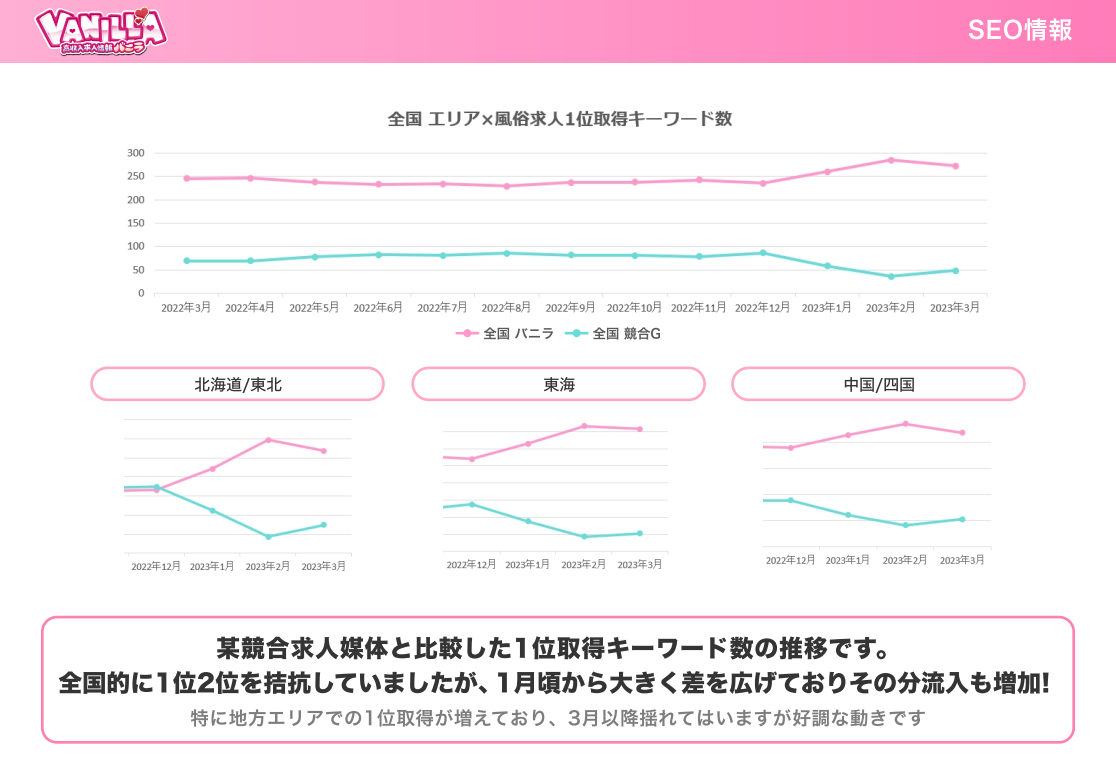 【バニラ】2022年度反響資料(SEO情報)